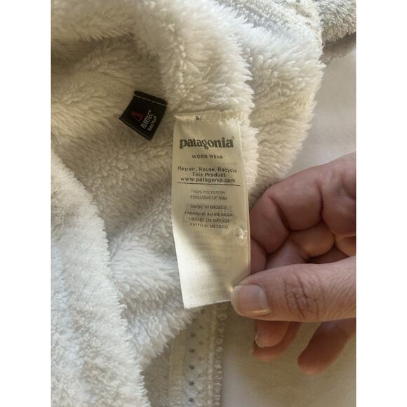 Patagonia Full Zip Fleece Jacket Womens Size Small White Outdoor Warm Comfort - Picture 4 of 9